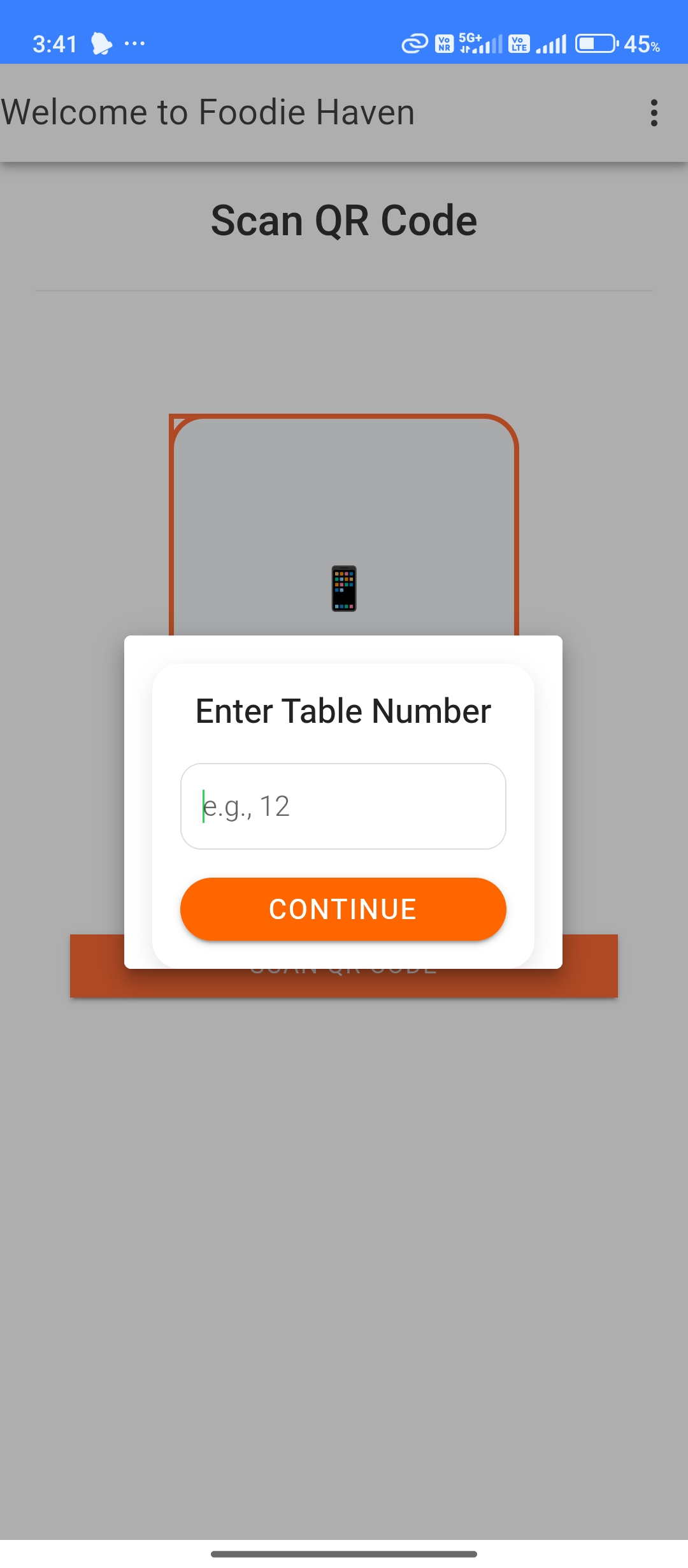 Menu Interface